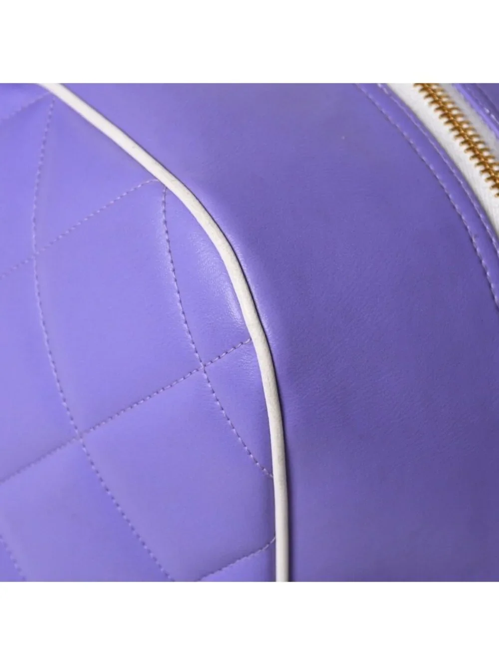 Chanel Boston Bag Sports Line Quilted Purple Gold